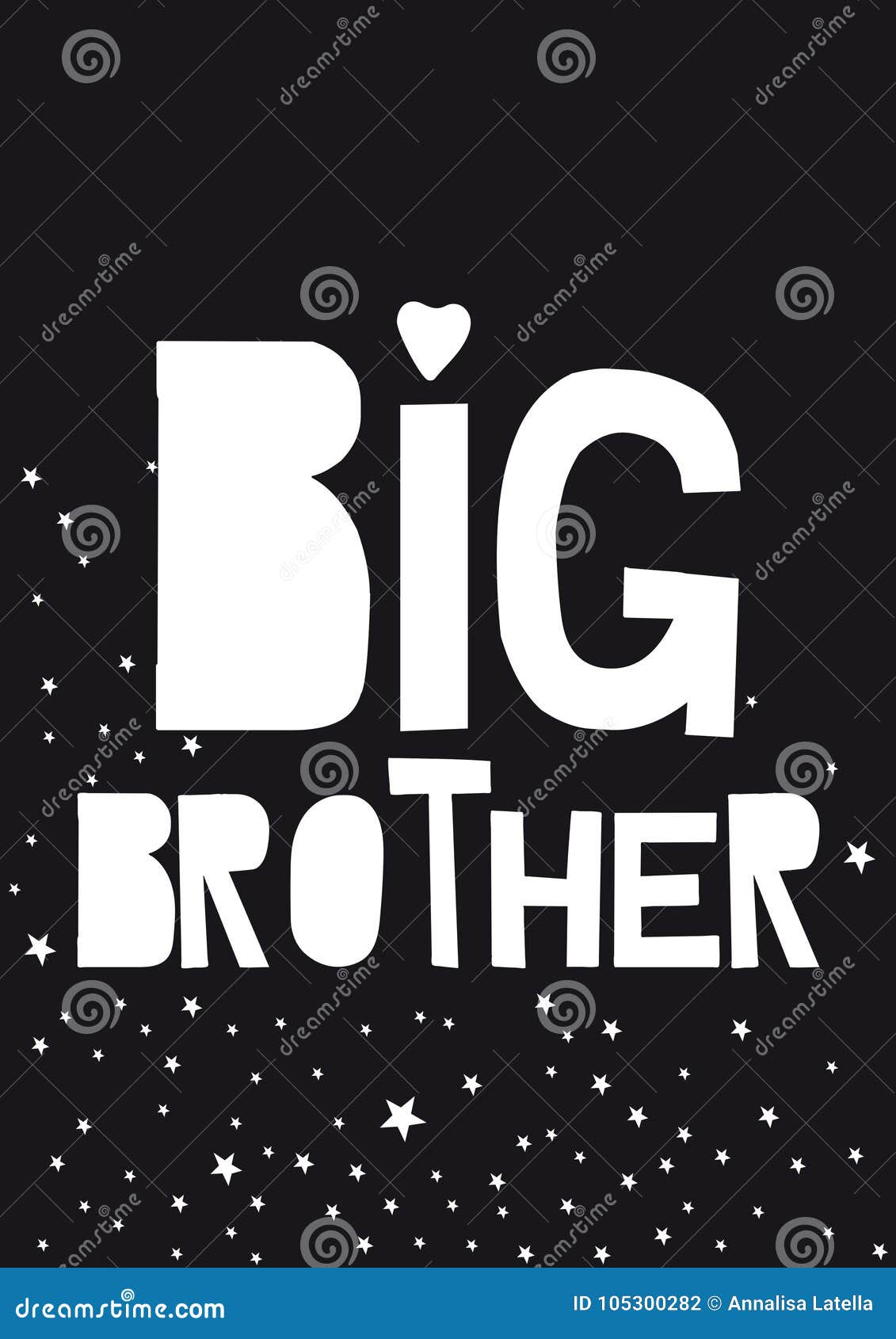 Fratello Maggiore Scritto Illustrazione Di Stock Illustrazione Di Fratello
