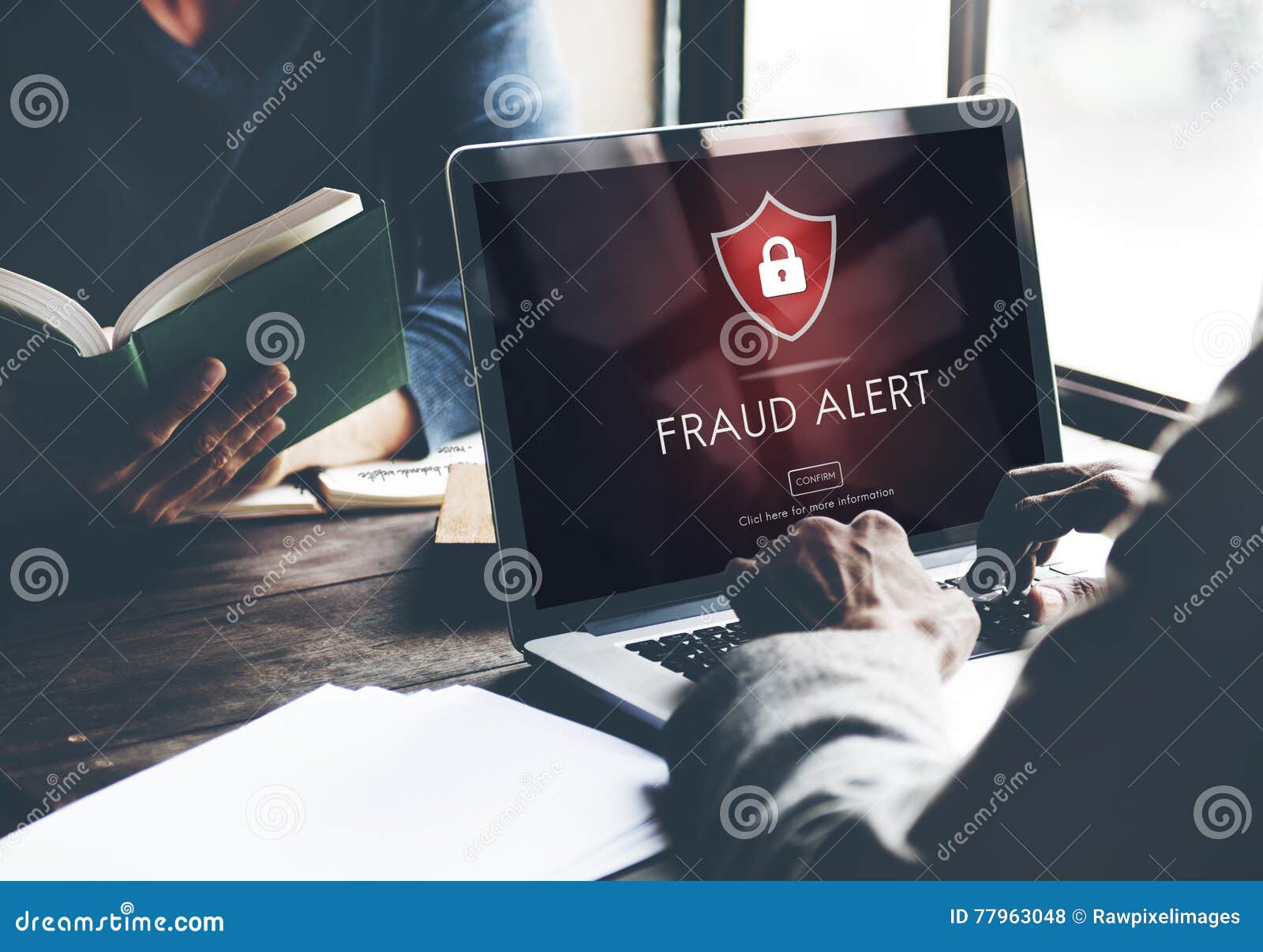 fraud alert caution defend guard notify protect concept