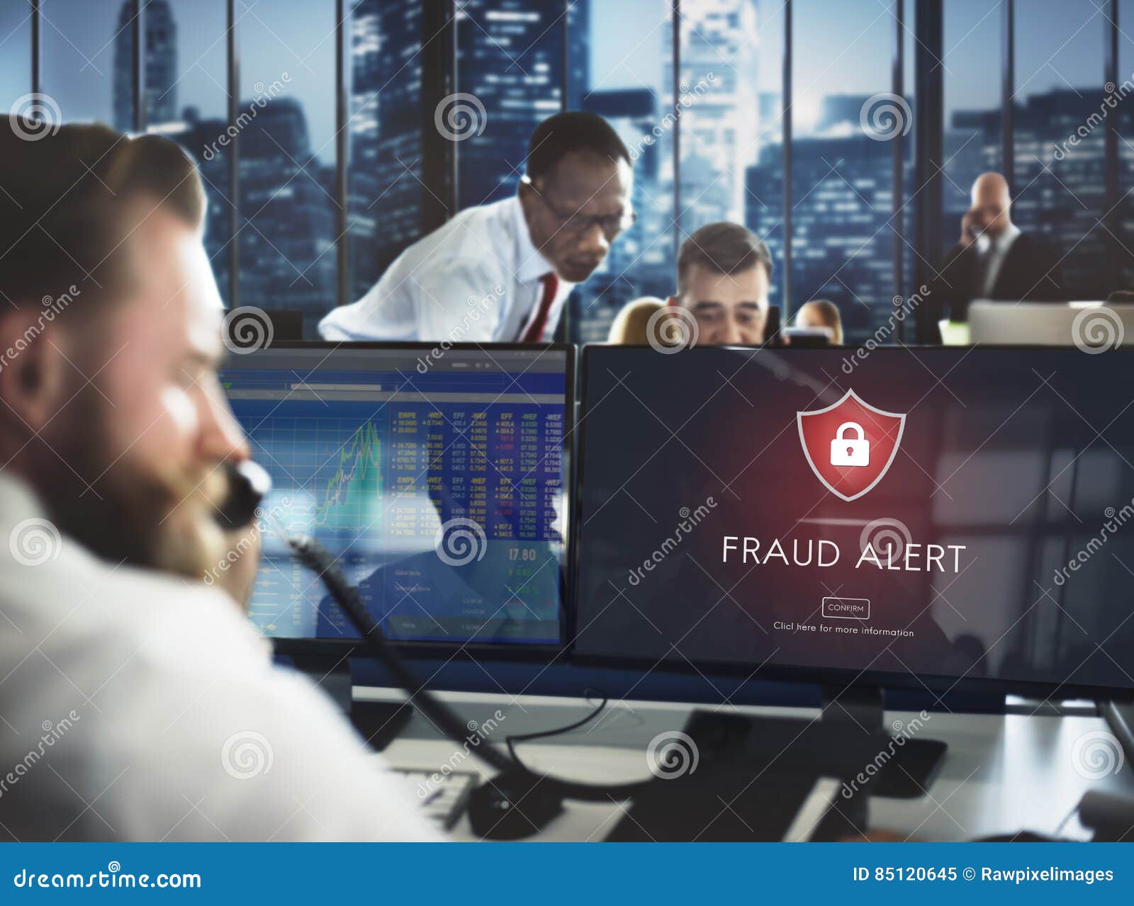 fraud alert caution defend guard notify protect concept