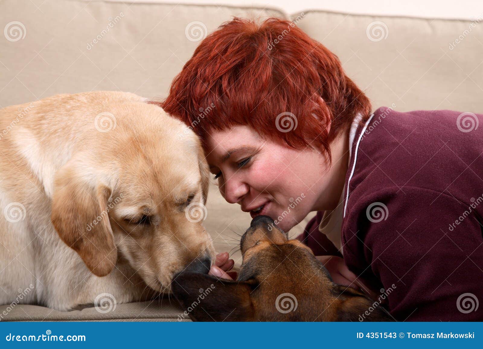Frauenund HaustierHunde stockbild. Bild von enjoy, adorable 4351543