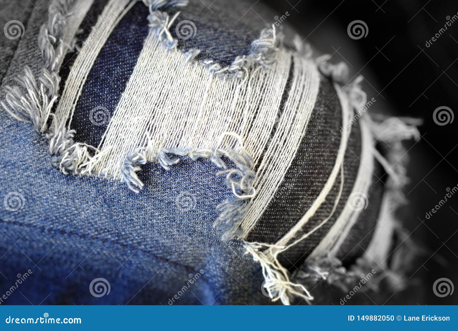 Frayed Blue Jeans Worn Denim Pants Stock Photo Image of jeans
