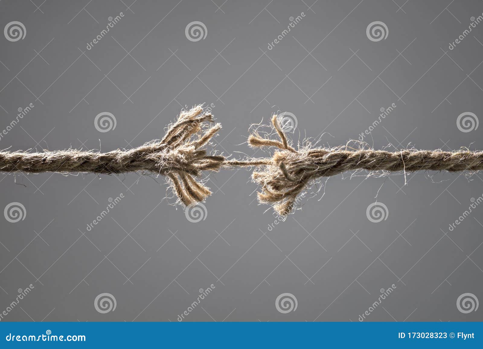 frayed rope about to break