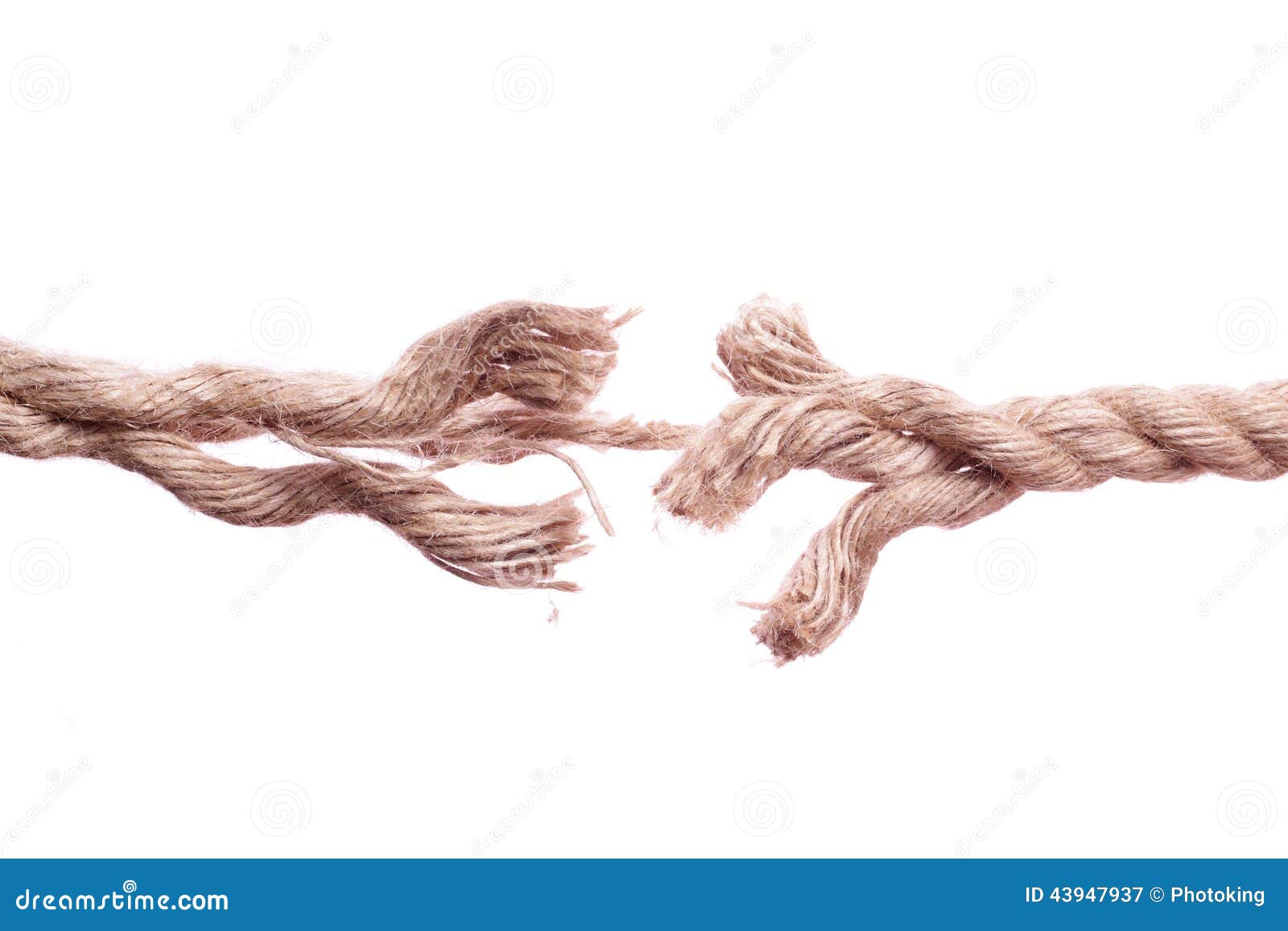 frayed rope about to break