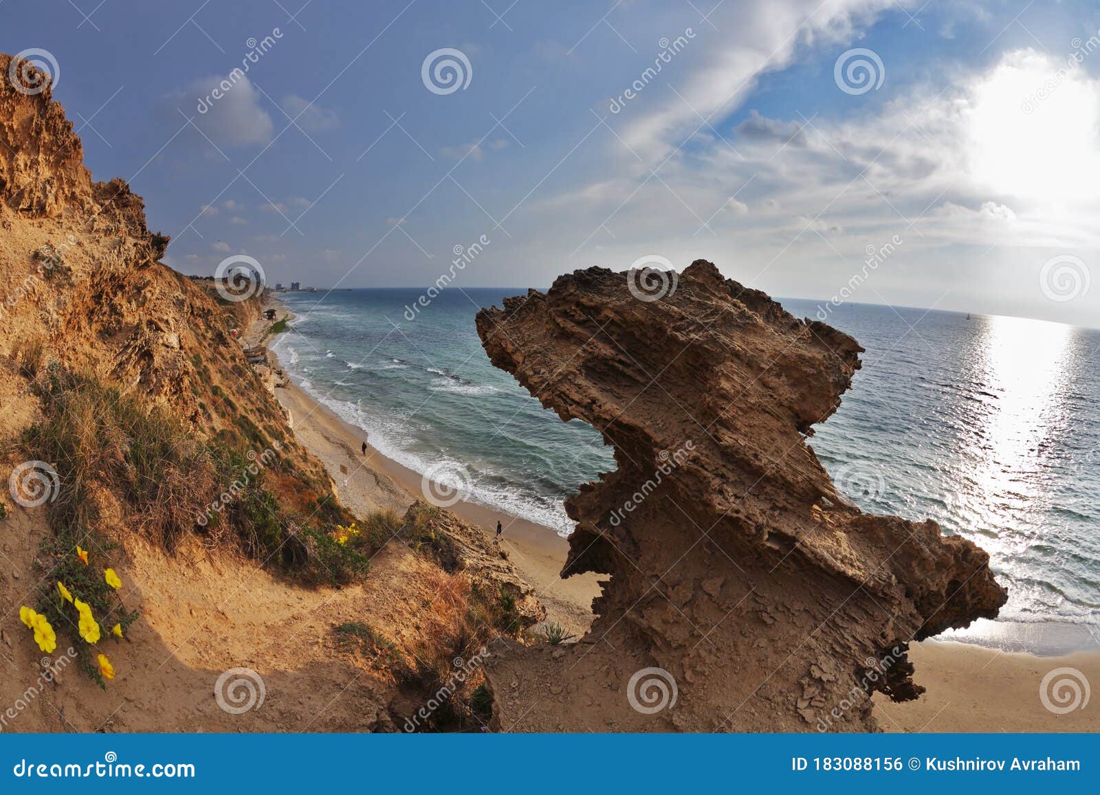 freakish rocks on coast of mediterranean sea