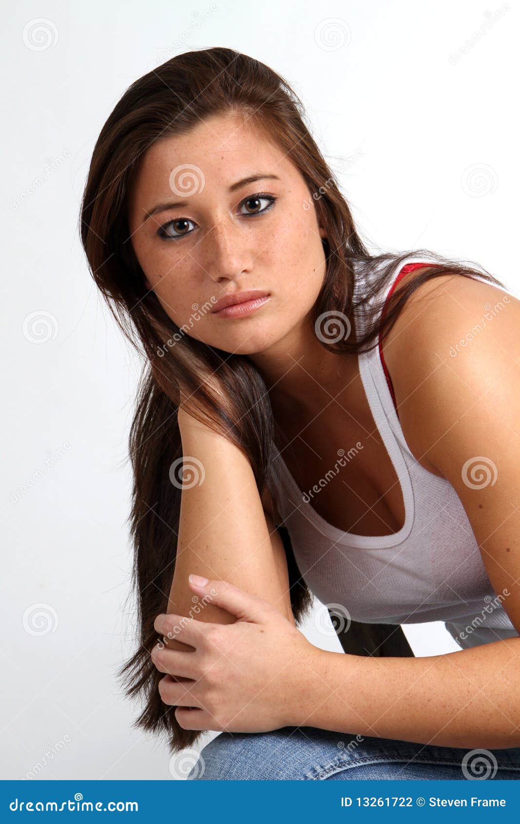 Freckled Teenage Asian stock photo. Image of beautiful - 13261722
