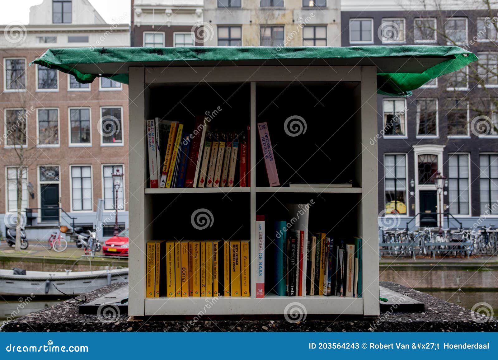 Free Bookshelf at Amsterdam the Netherlands 26112020 Editorial Stock