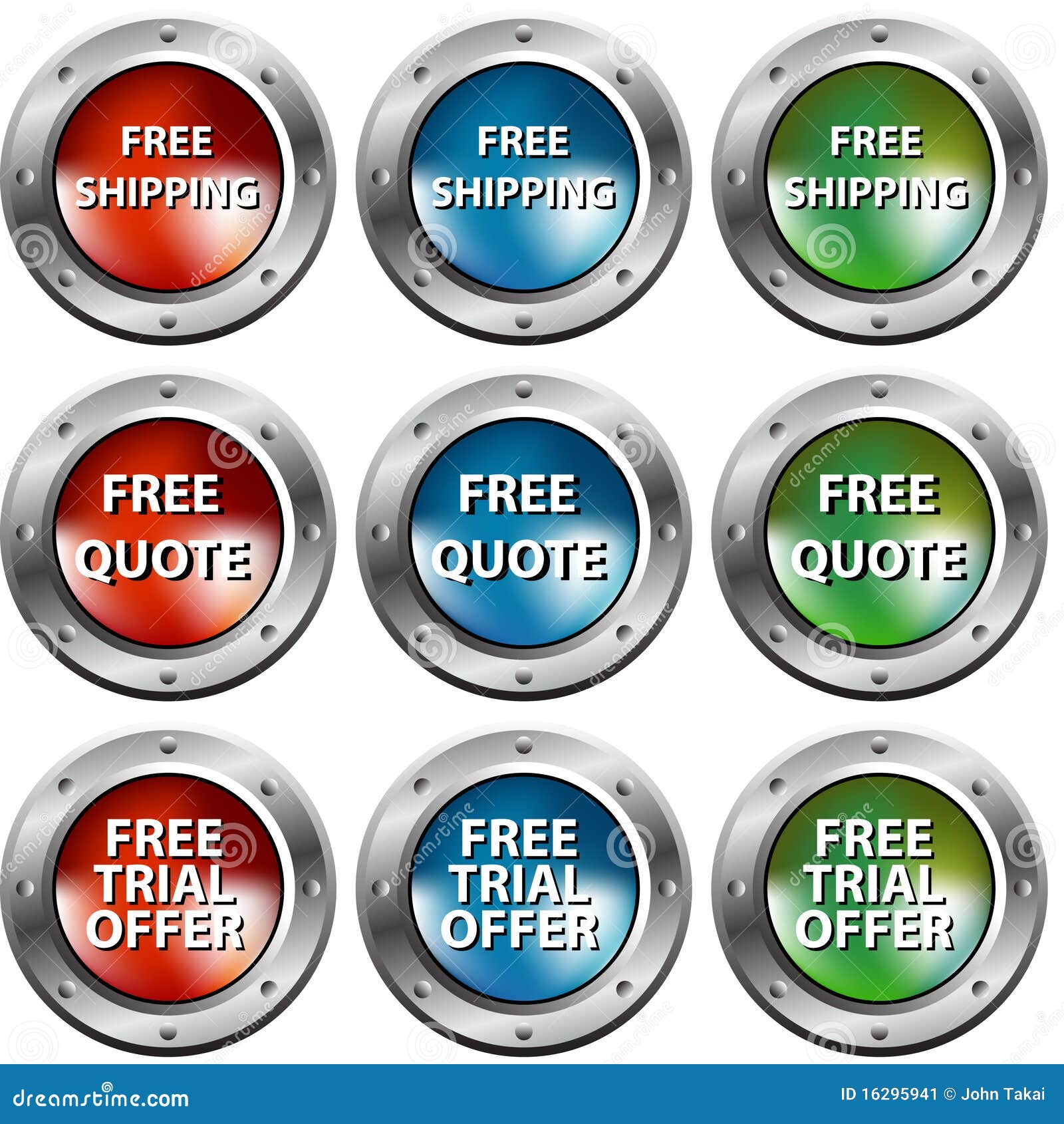 free chrome rivet buttons