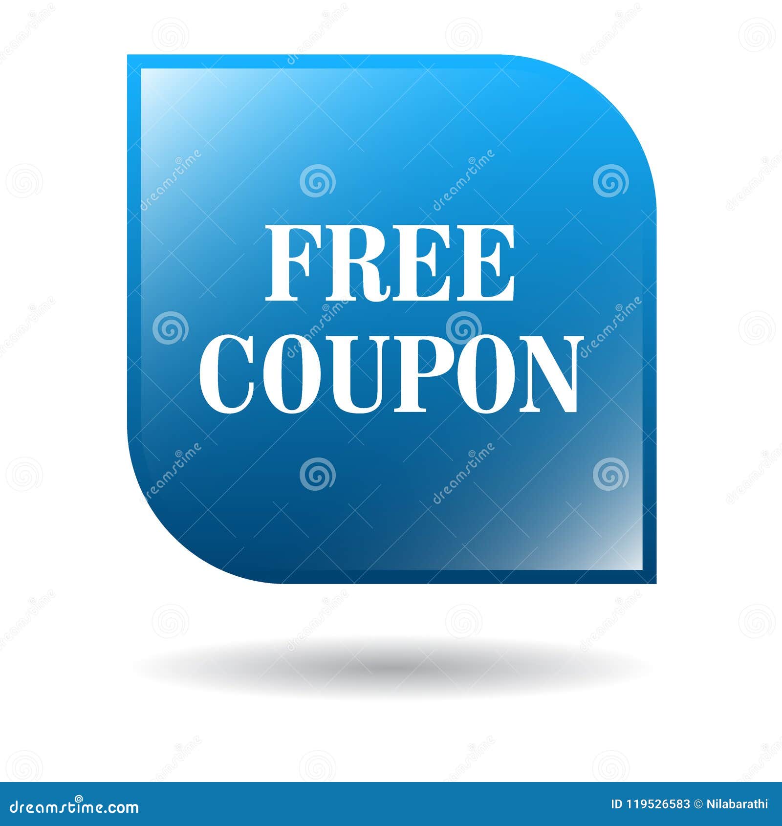 Free coupon web button stock illustration. Illustration of