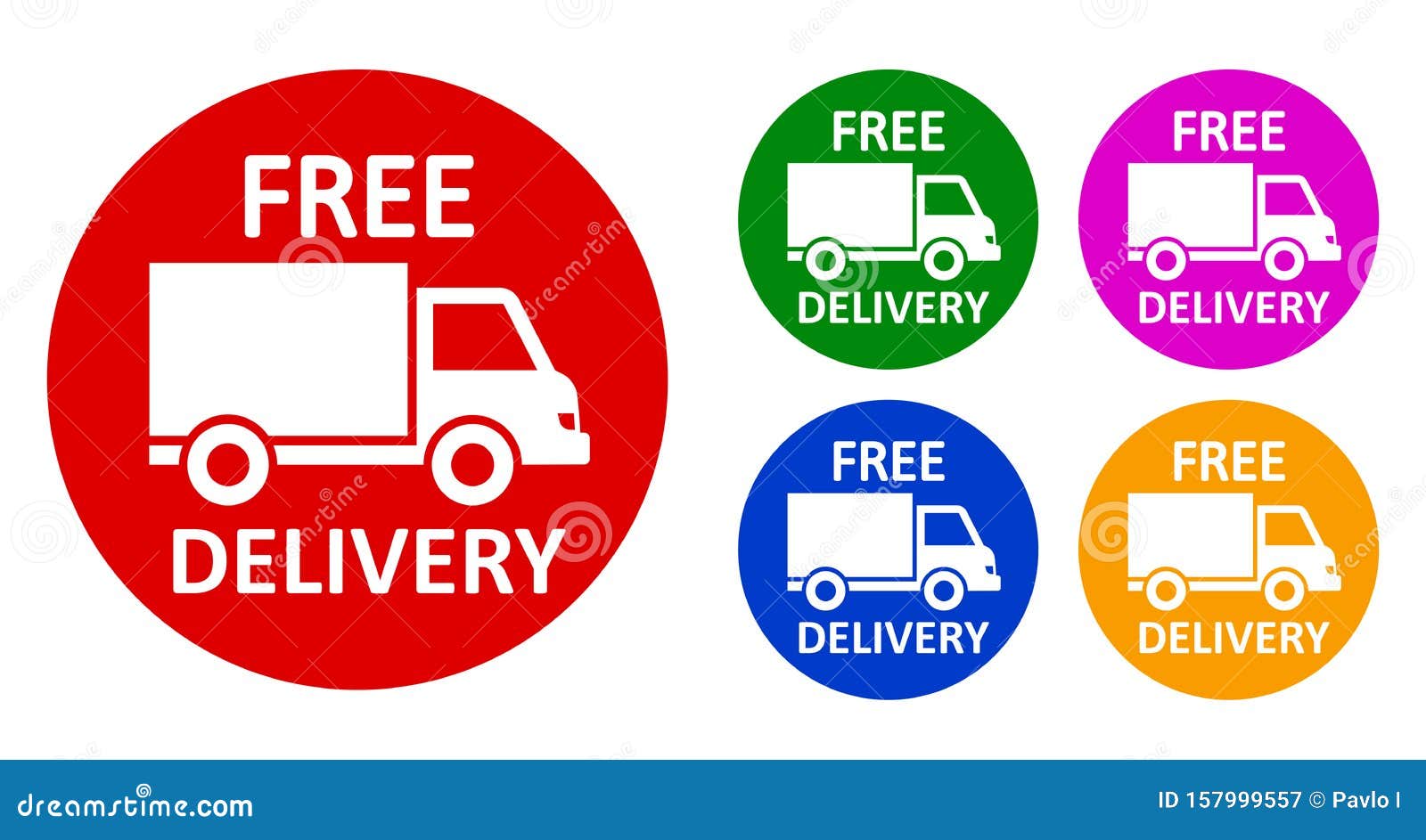 Free Delivery Sign, Fast Shipping Service Icon â€“ Vector Stock Vector ...