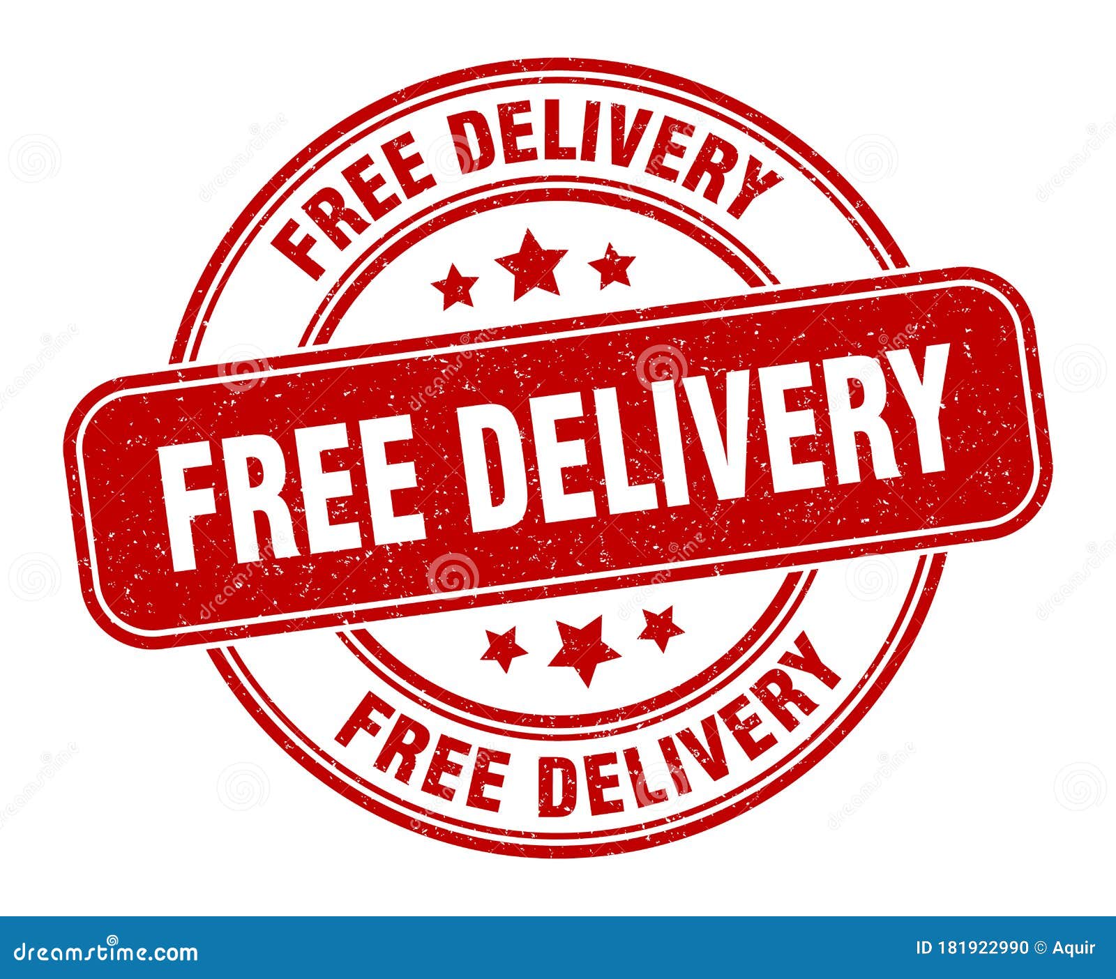 Free Delivery Stamp. Free Delivery Round Grunge Sign Stock Vector ...