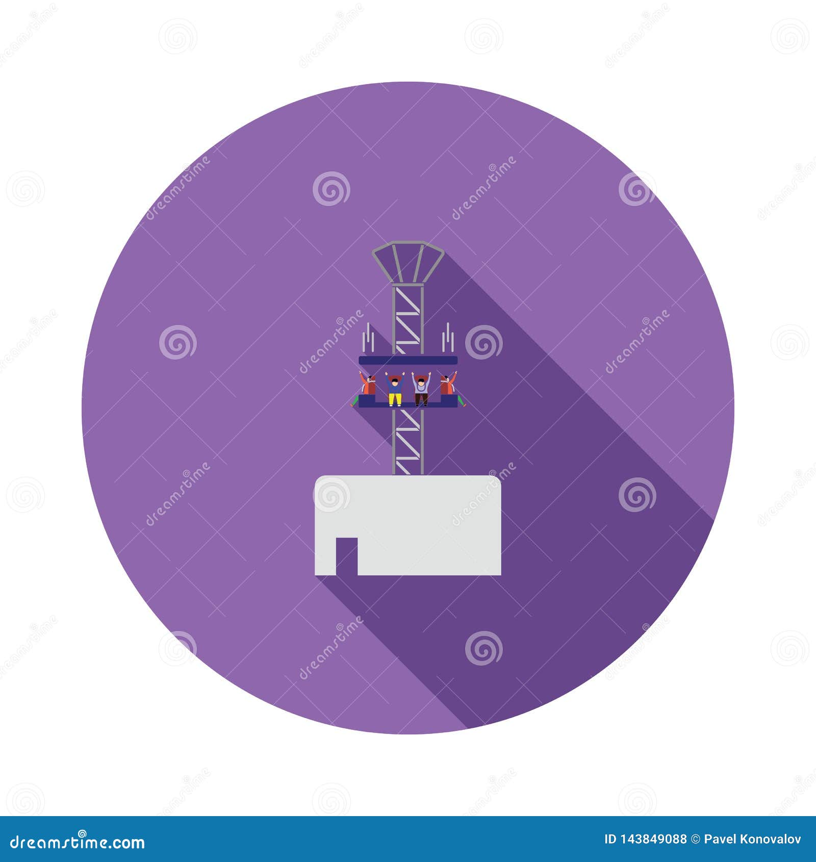 Freefall ride icon stock vector. Illustration of attraction 143849088
