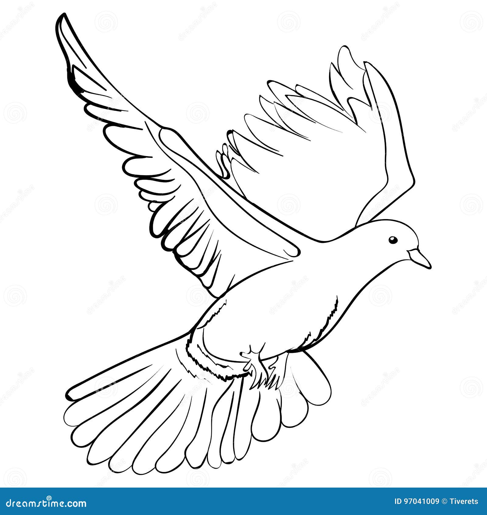Flying dove vector sketch. Dove of Peace. Silhouette of a flying dove with  olive branch. White dove bird dove white pigeon doodle. Vector illustration  - Stock Image - Everypixel