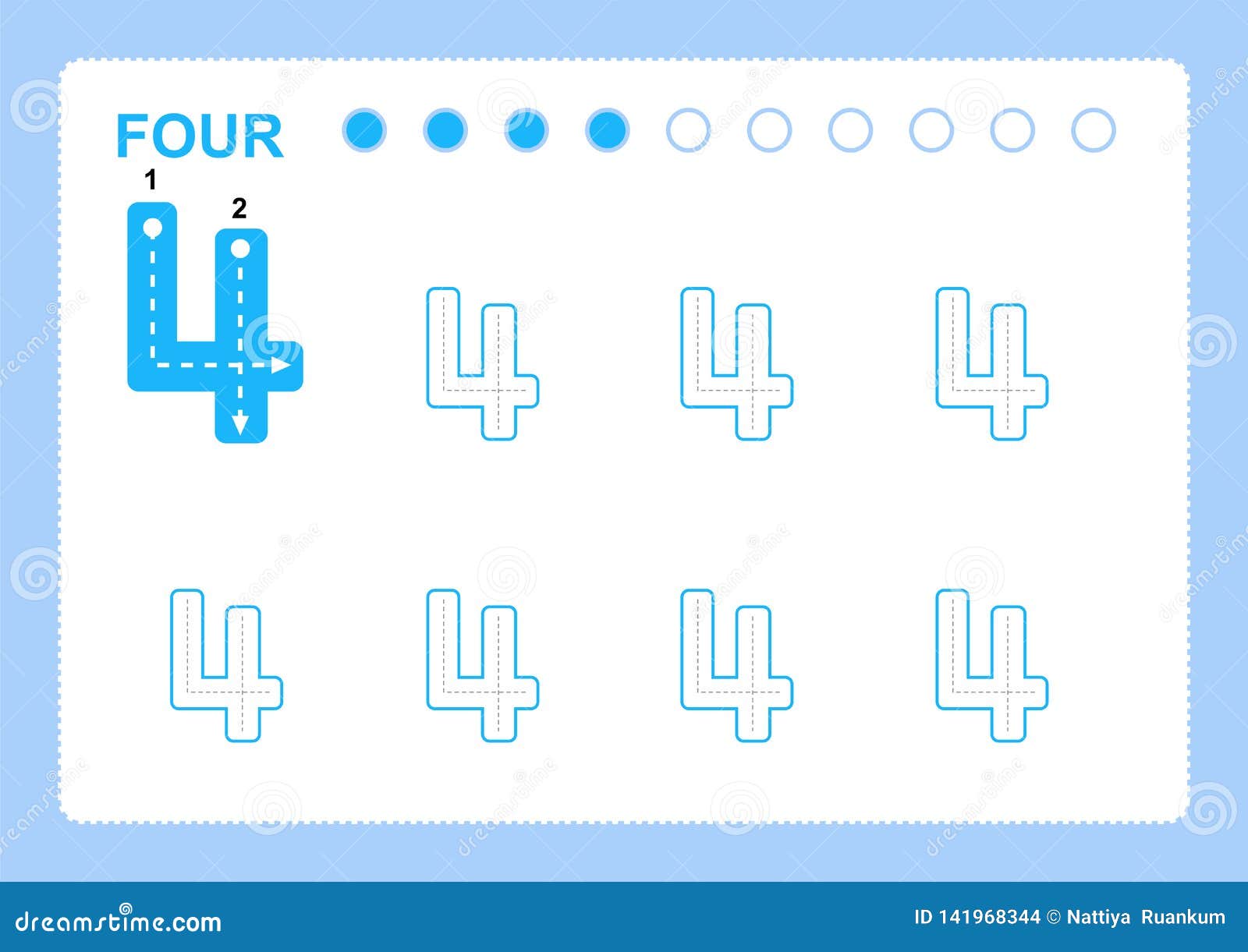 Free Handwriting Pages For Writing Numbers Learning ...