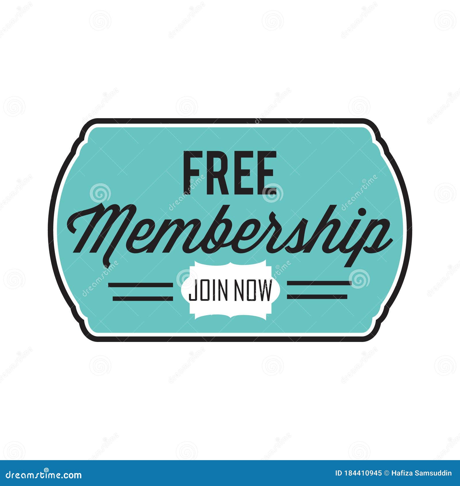 Download Free Membership Button. Vector Illustration Decorative Background Design Stock Illustration ...
