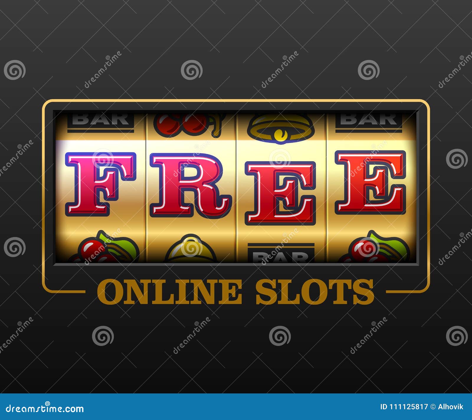 Free Online Slots Casino Banner Stock Vector - Illustration of bonus ...