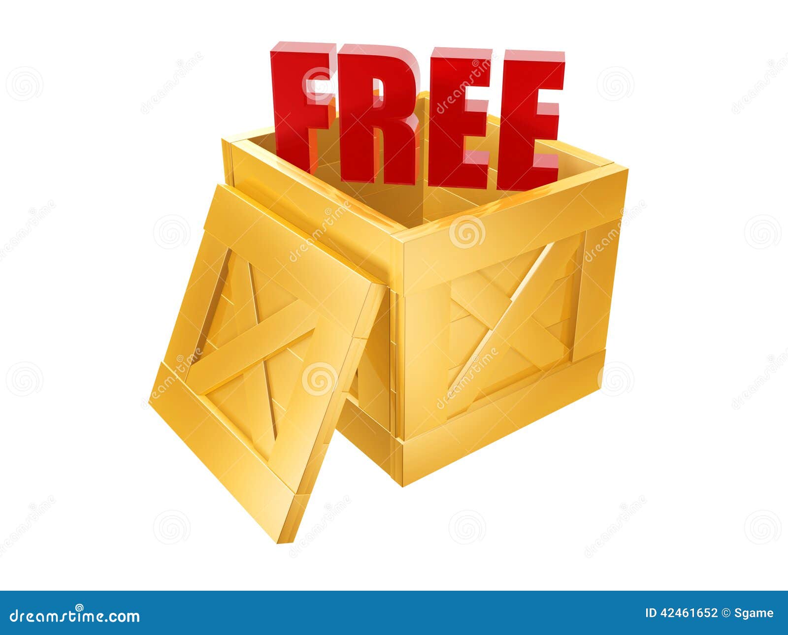 Free shipping box stock illustration. Illustration of white 42461652