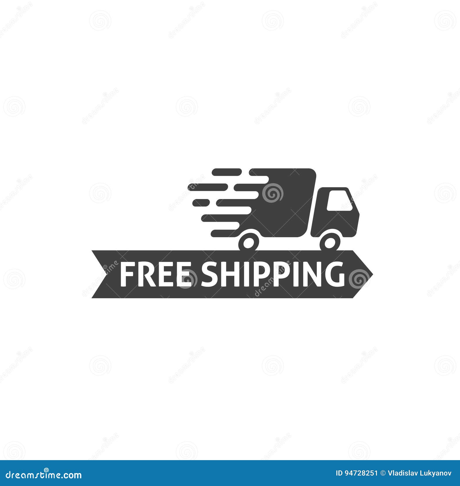 free shipping icon  , flat cartoon free delivery badge