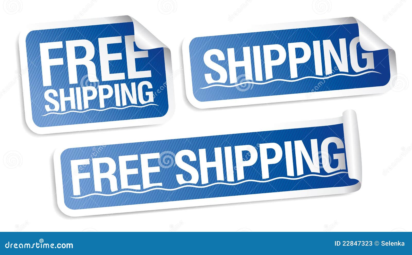 Free shipping stickers. stock vector. Illustration of parcel 22847323