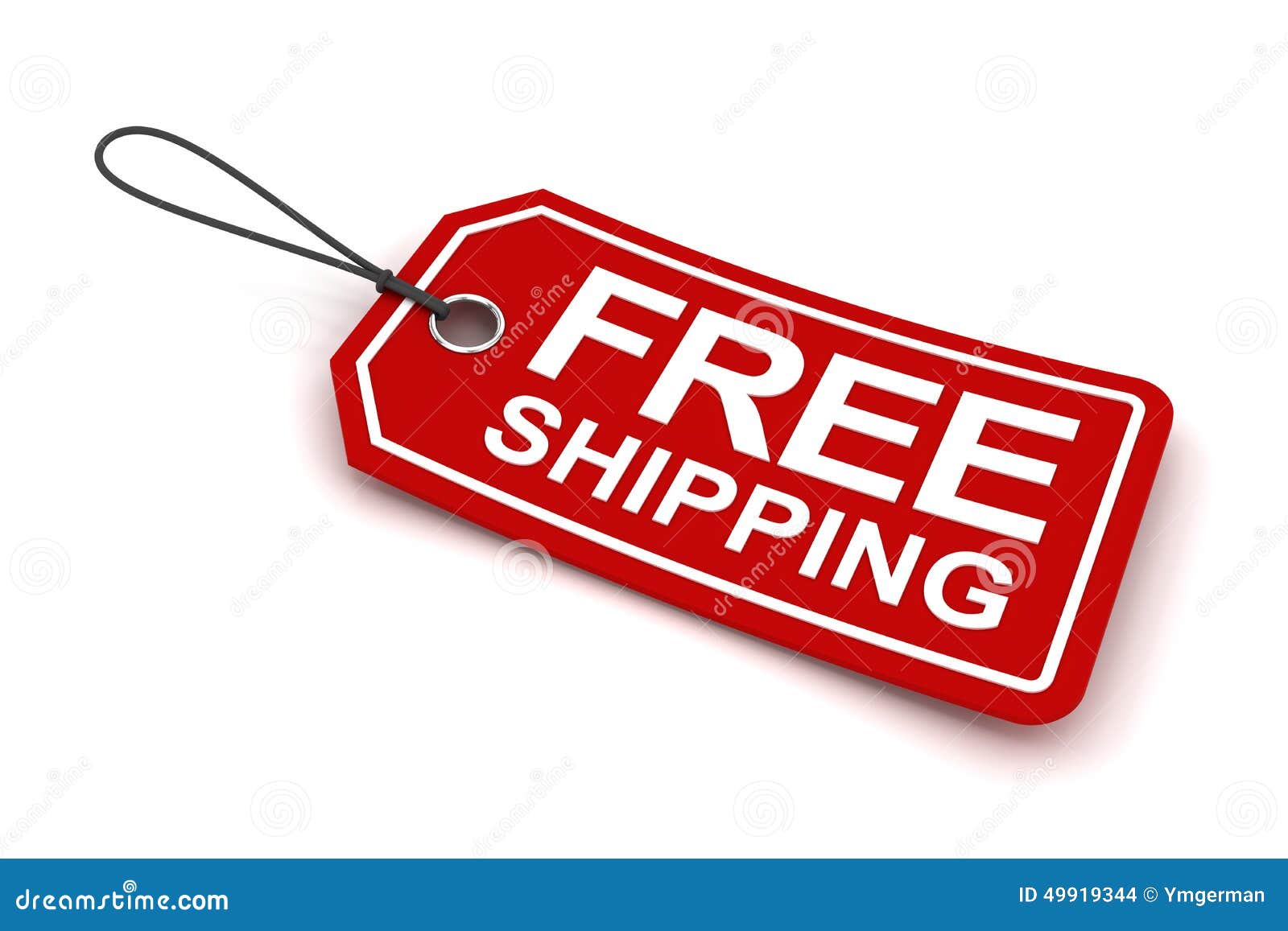 Free Shipping Tag, 3d Render Stock Illustration - Illustration of ...