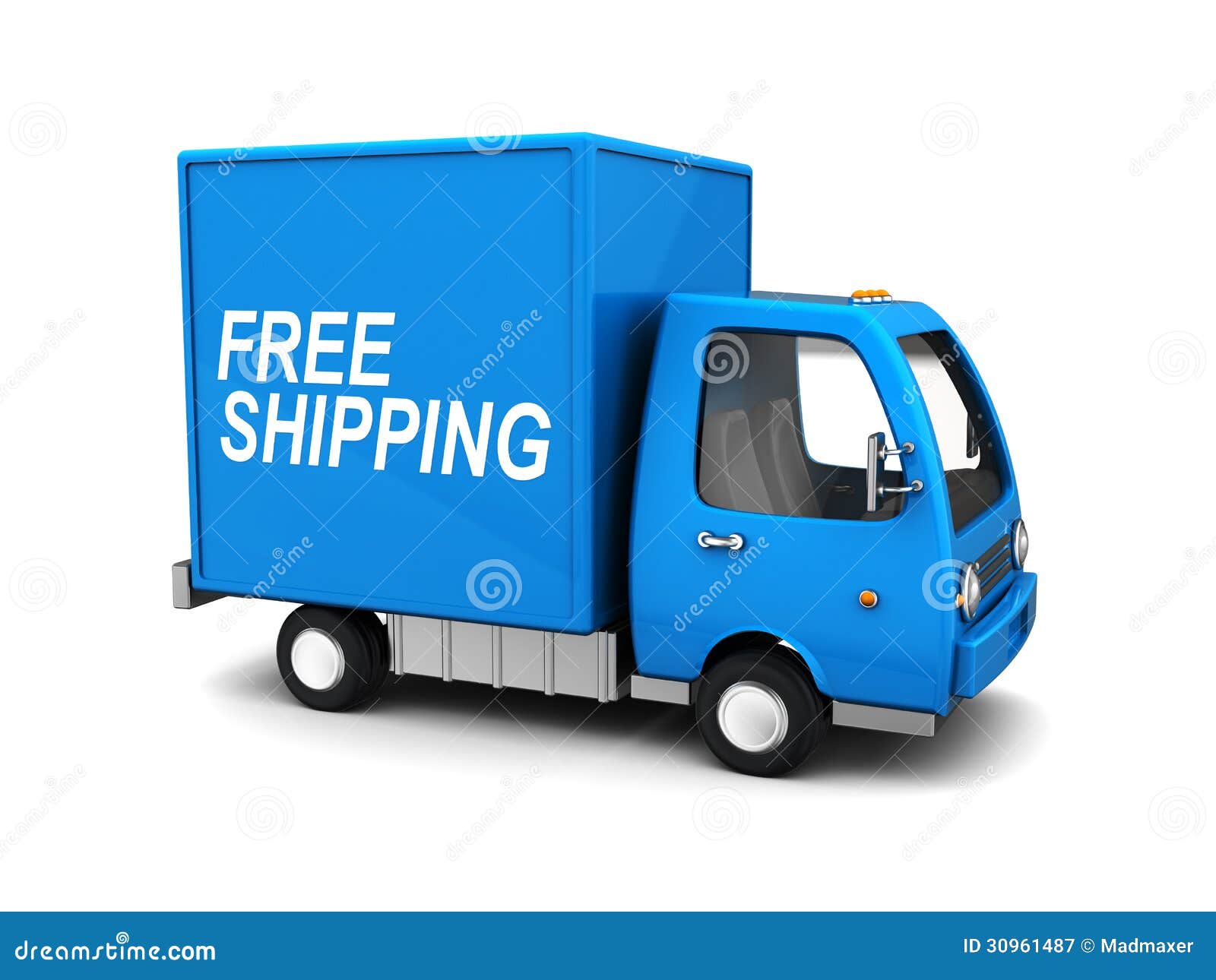 Free shipping truck stock illustration. Image of logistic  30961487