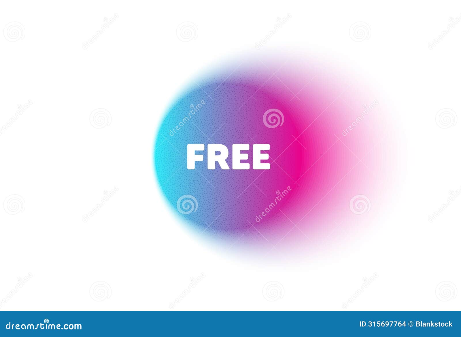 free tag. special offer sign. color neon gradient circle banner. 