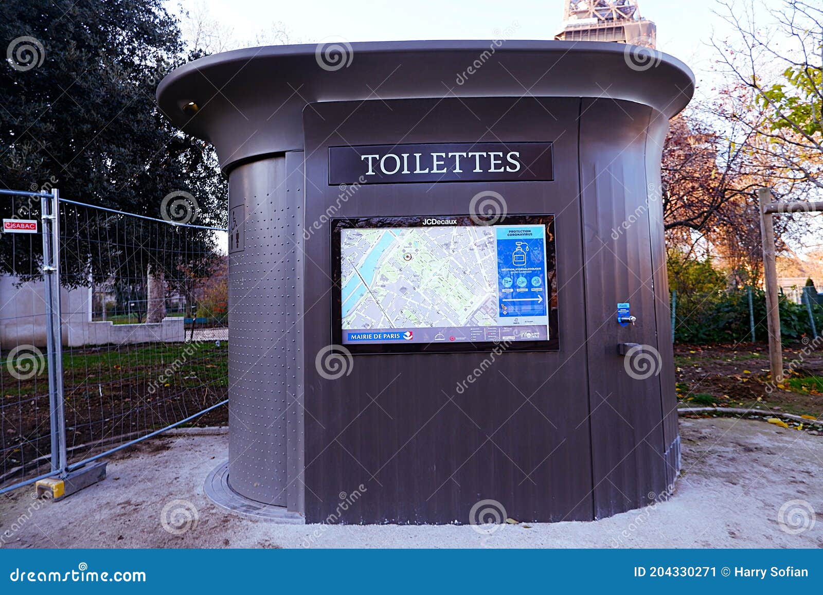 Free Toilet Near Eiffel Tower Editorial Photo Image of graphic