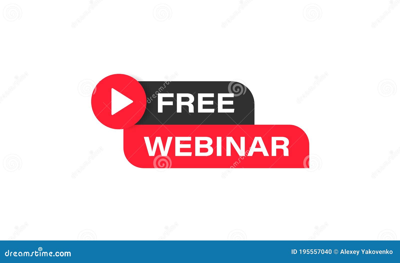 Free Webinar Banner. Online Lesson, Seminar, Course, Training. Distance  Education. Vector on Isolated White Background Stock Vector - Illustration  of business, material: 195557040