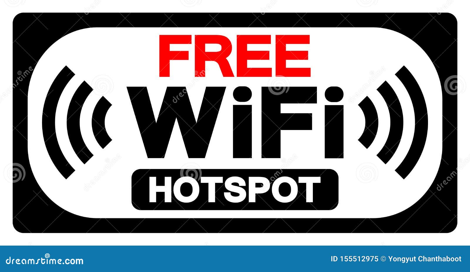 Free Wifi Hotspot Symbol Sign Vector Illustration Isolate On White