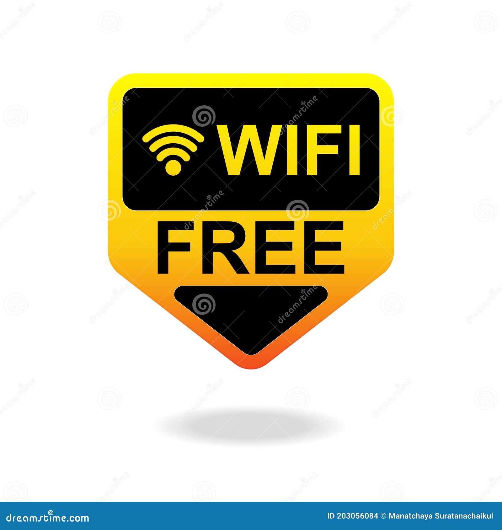 Free Wifi Zone Sign Isolated on White Background Stock Illustration ...