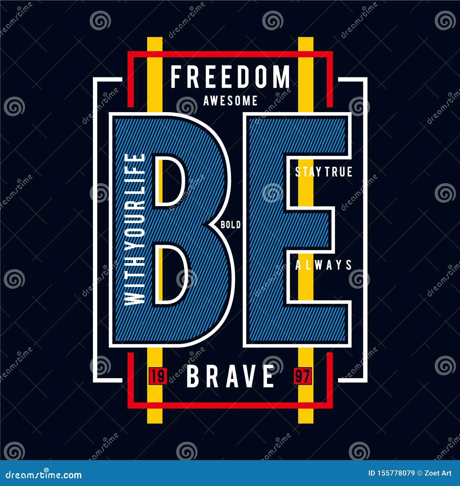 Freedom be brave typography t shirt graphic design. Freedom be brave typography design tee t shirt graphic design,vector illustration