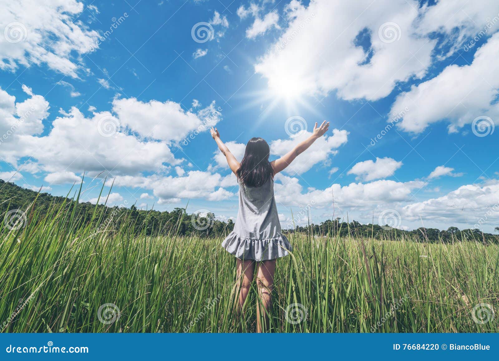 Freedom with nature. stock photo. Image of life, summer 76684220
