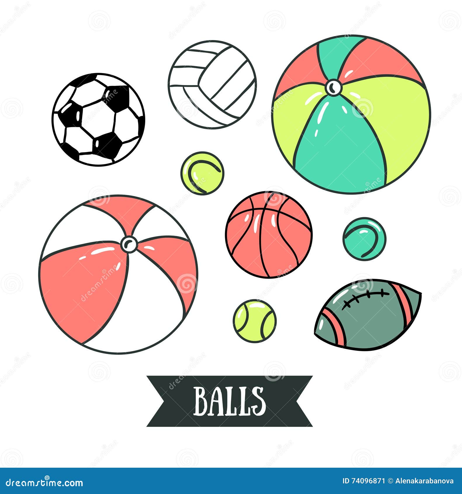 Sports Balls Dimensions & Drawings