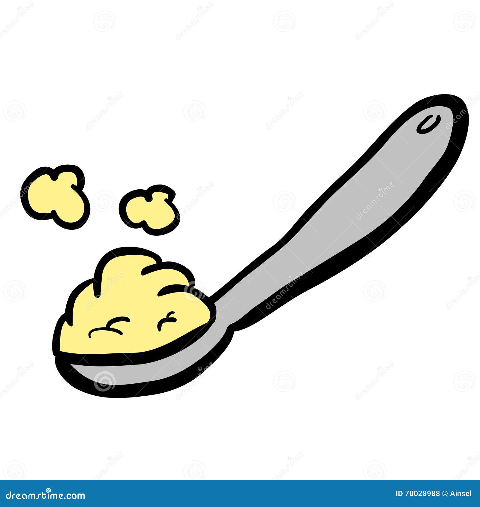 Freehand Drawn Cartoon Spoonful Stock Vector Illustration of drawing