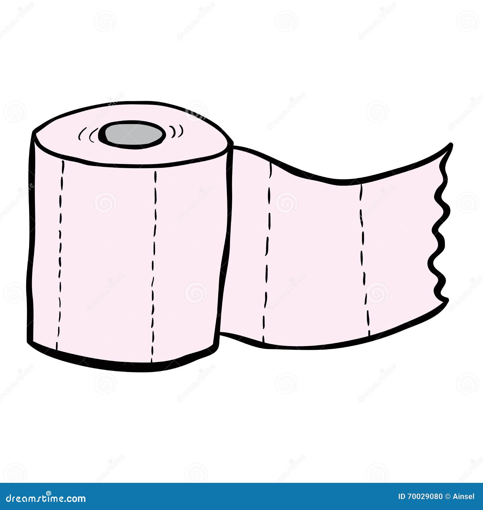 Freehand Drawn Cartoon Toilet Paper Stock Illustration ...