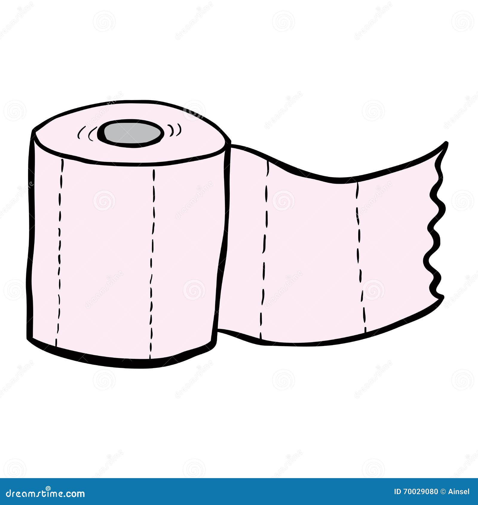 Freehand Drawn Cartoon Toilet Paper Stock Illustration - Illustration