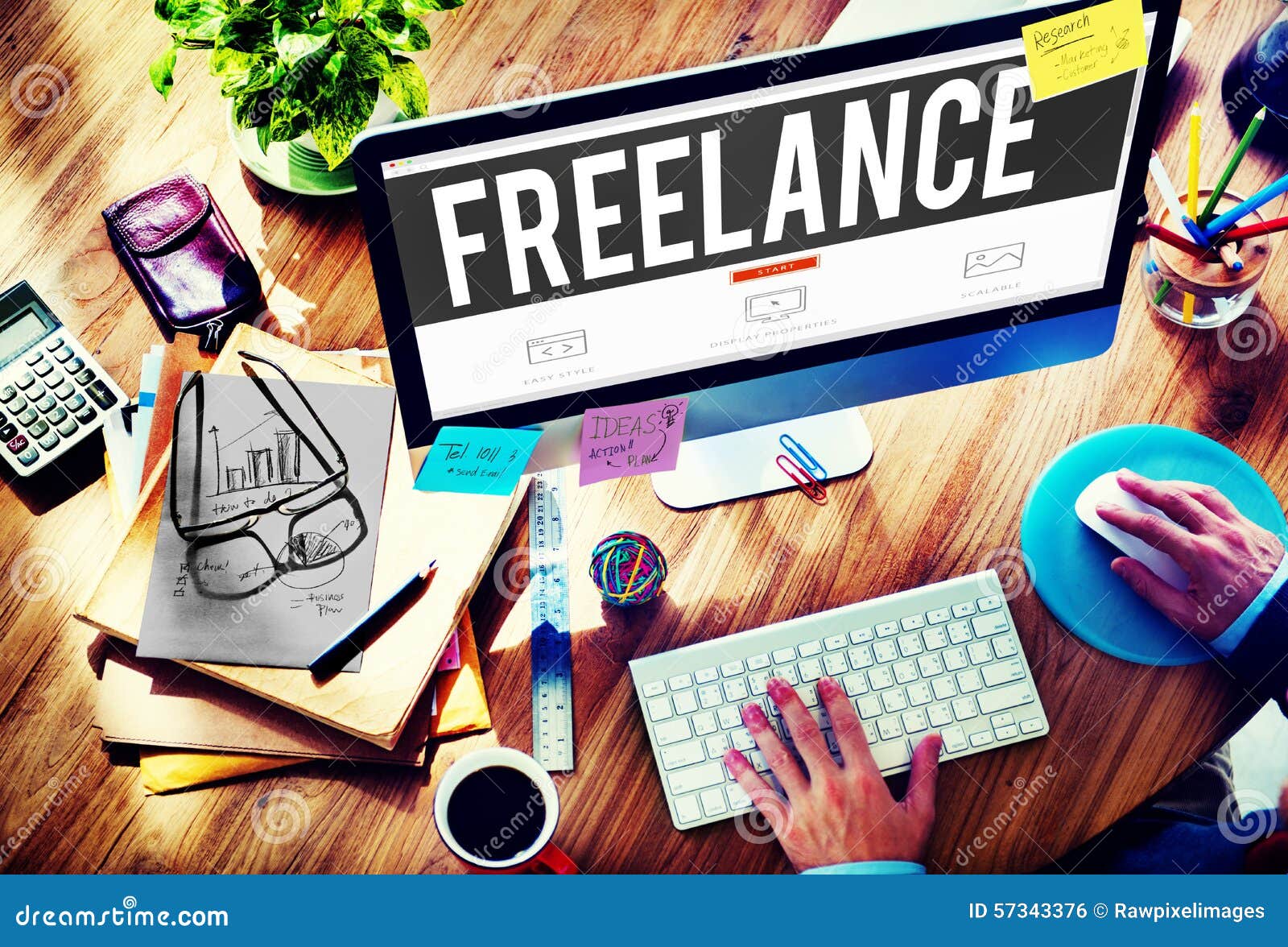 freelance part time outsources job employment concept
