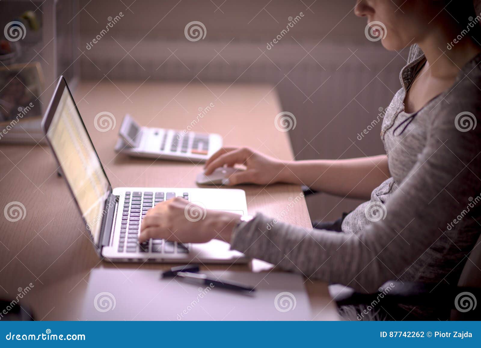 Freelance Work at Home stock photo. Image of occupation - 87742262