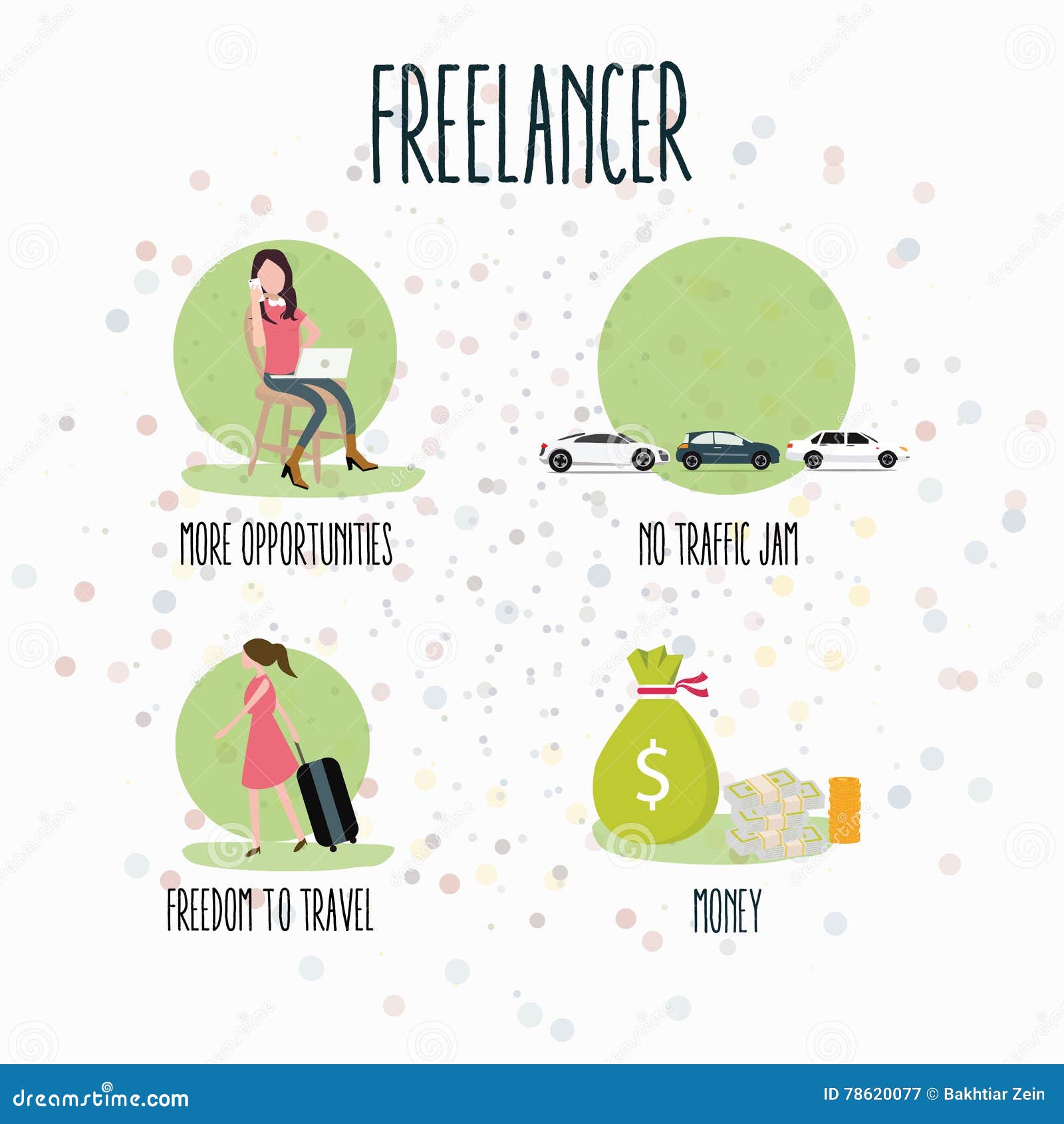 freelancer flexibility working anywhere flexible concept laptop freedom creative jobs from home