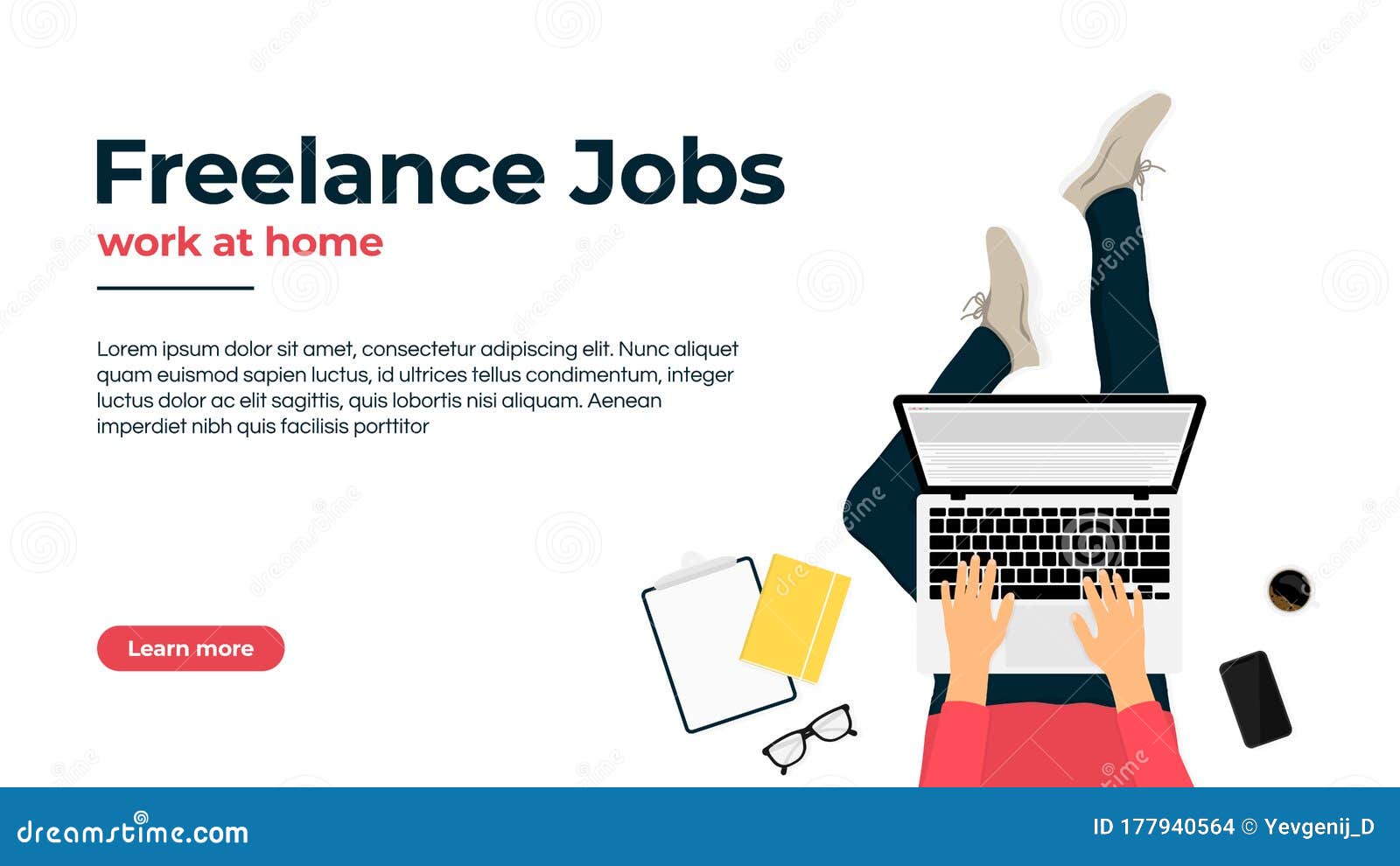 Freelancer Working At Home On Laptop Work At Home Freelance Jobs And Vacancies Concept Freelancer Character Sitting With Laptop Stock Vector Illustration Of Business Freedom