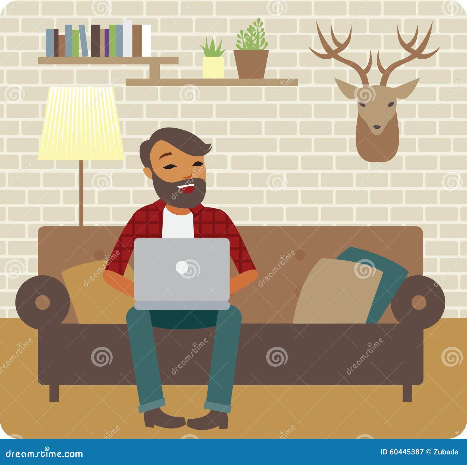 freelancer working at home
