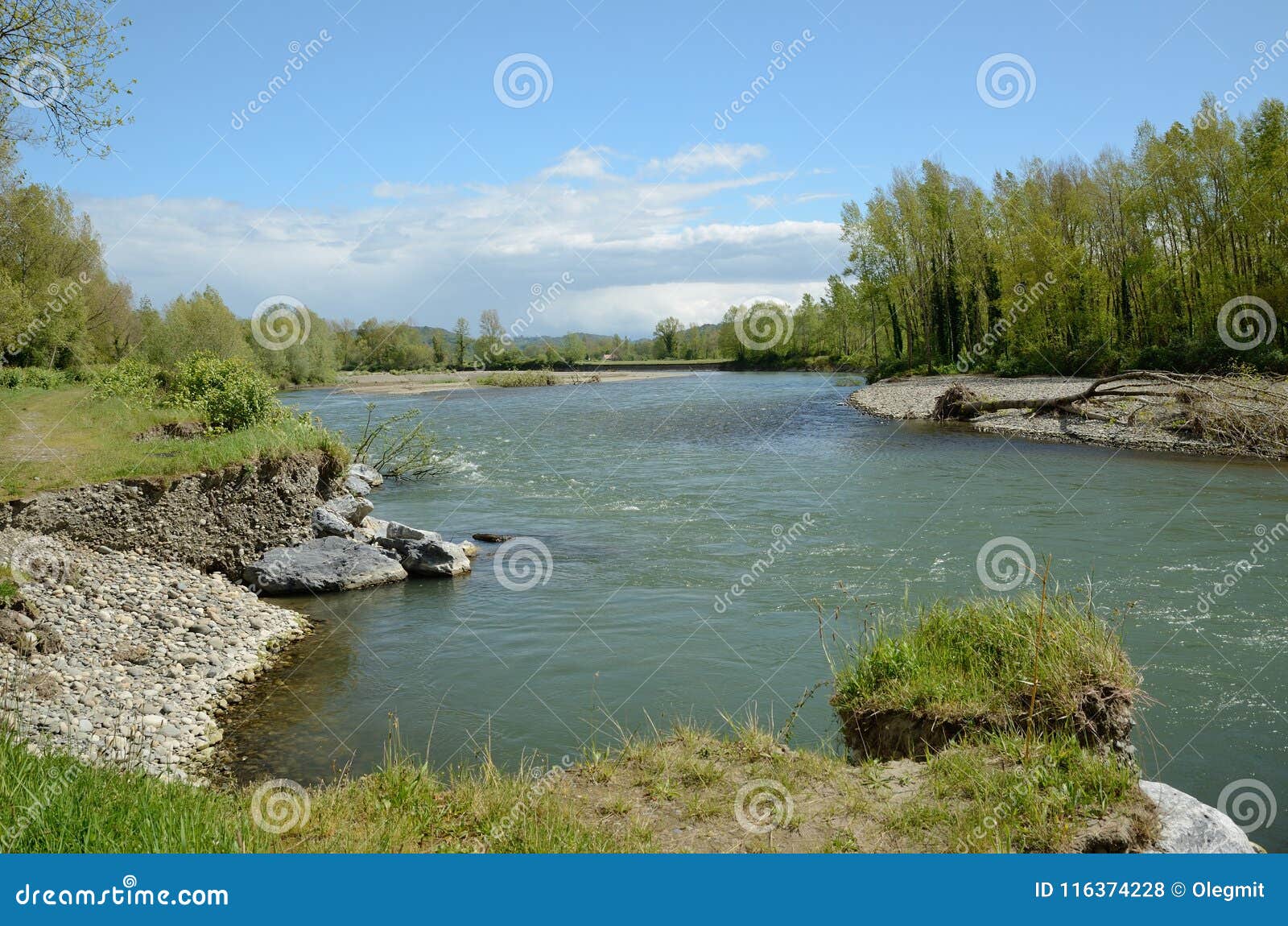 Freely Meandering River Gave De Pau Stock Photo - Image of erosion,  flowing: 116374228