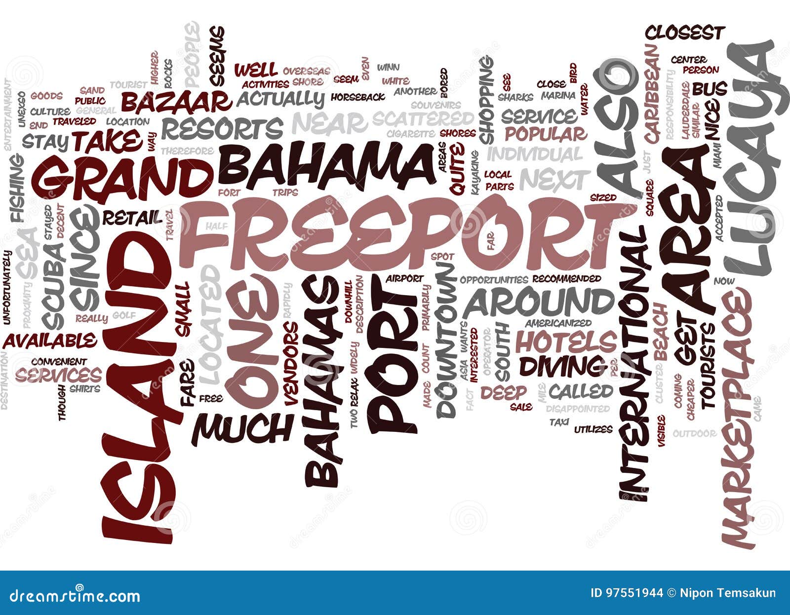 Freeport in the Bahamas Word Cloud Concept Stock Illustration Illustration of riding, didn