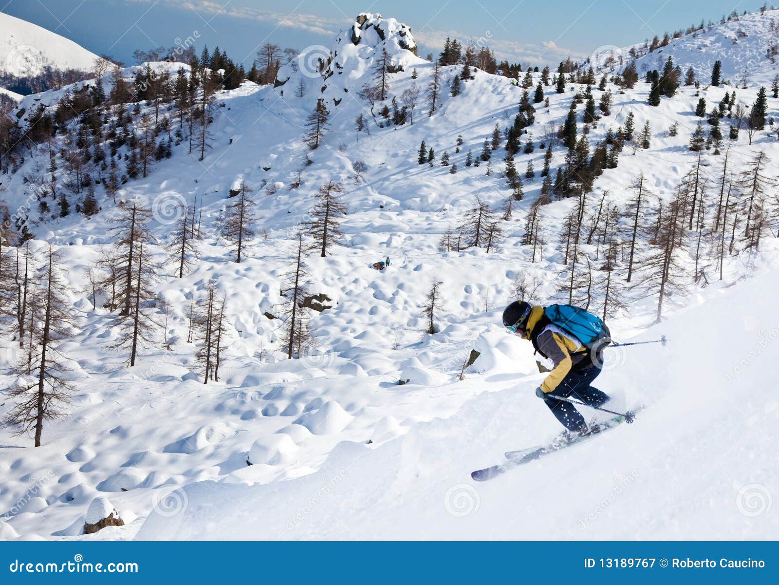 Freeride skier editorial photography. Image of horizontal - 13189767