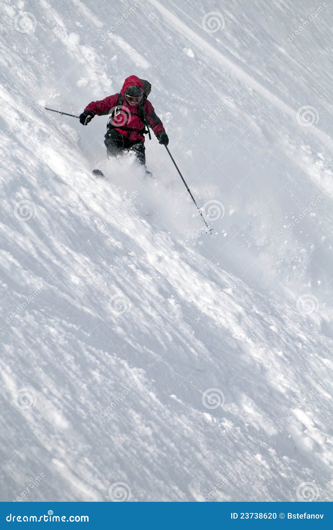 Freeride Skier stock photo. Image of leisure, powder 23738620