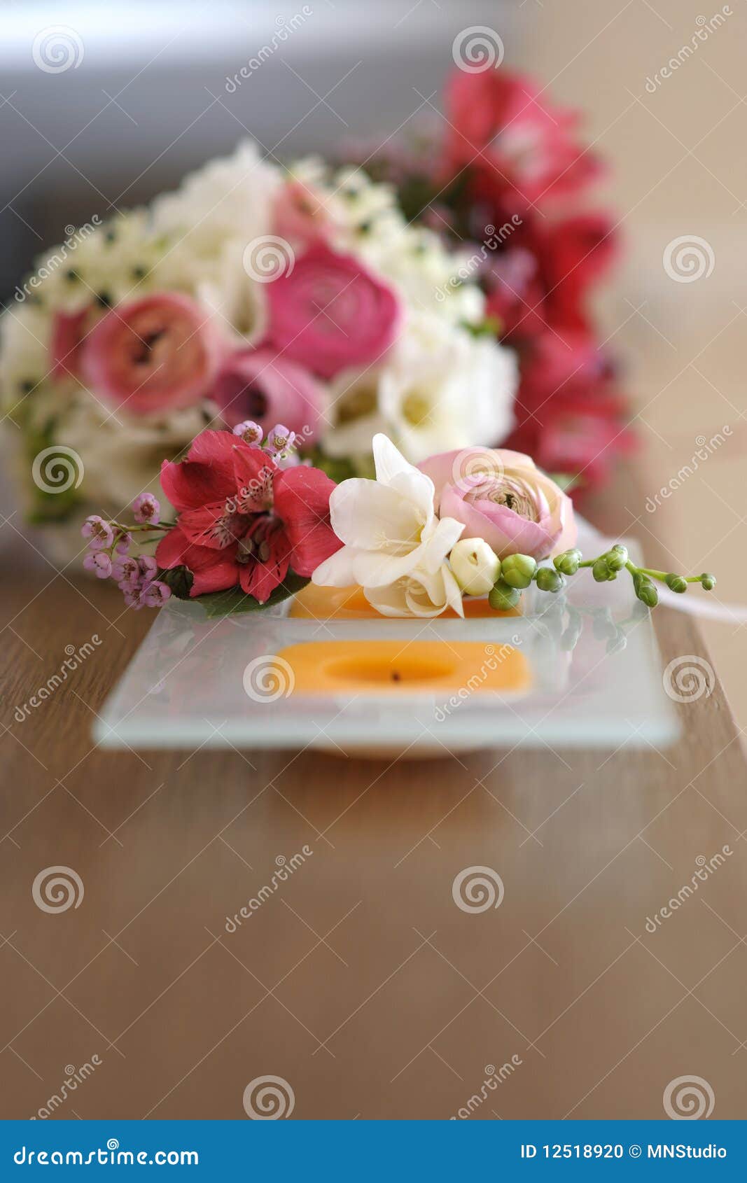 Freesia groom boutonniere stock photo. Image of flower - 12518920