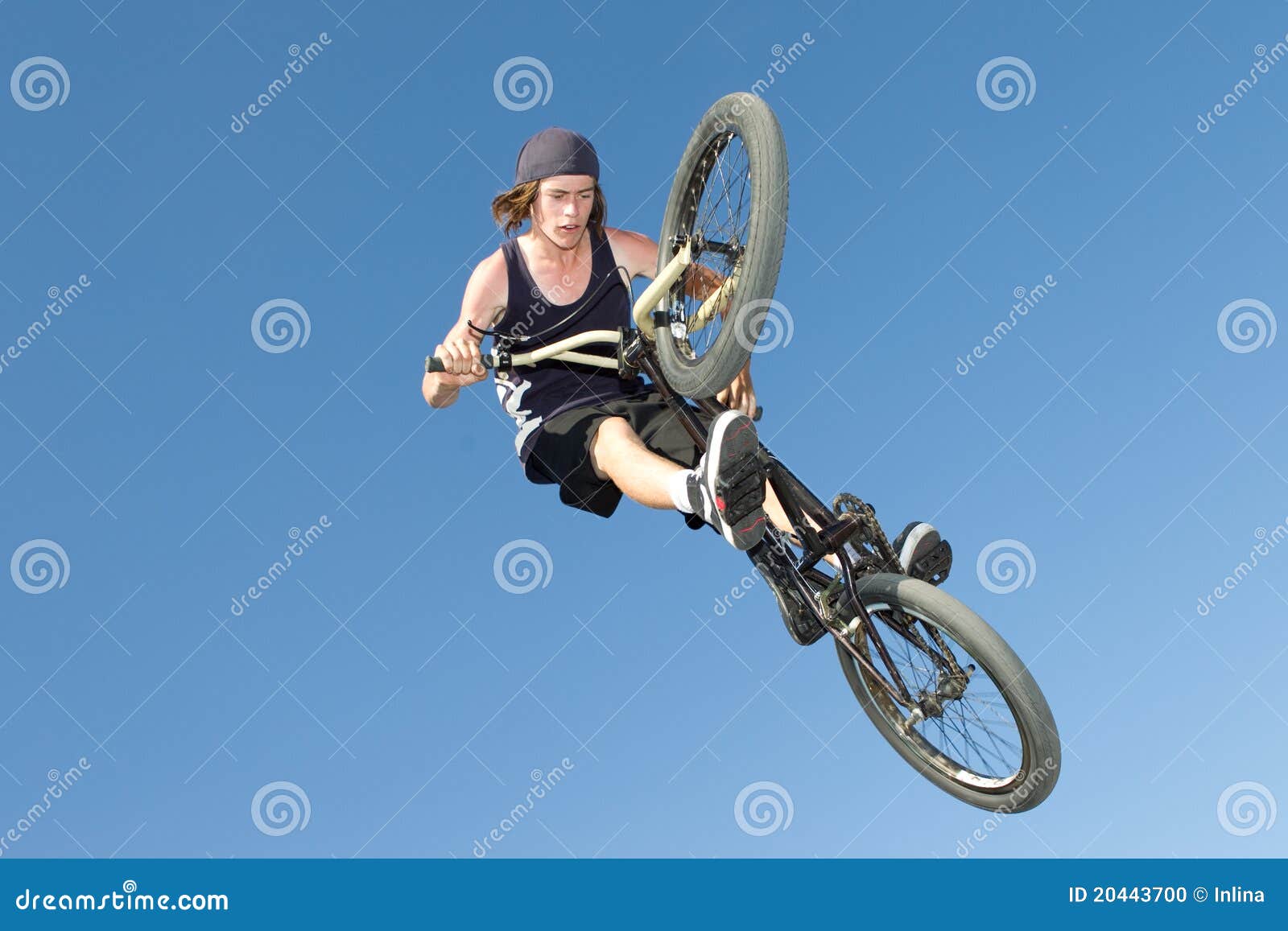 Freestyle BMX Rider Getting Air Stock Photo Image of pedals, fast