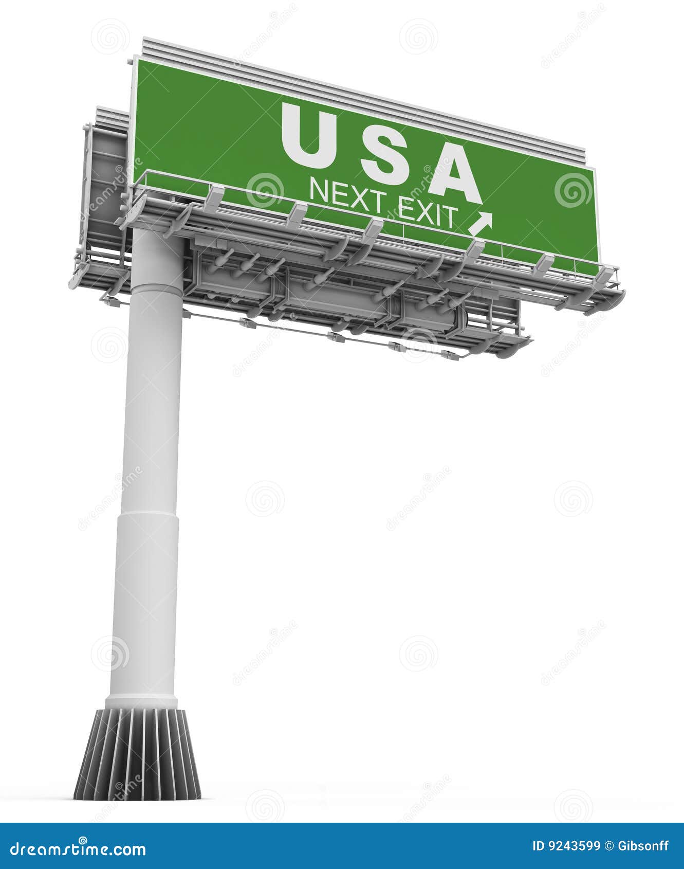 Download Freeway Exit Sign USA stock illustration. Illustration of dimensional - 9243599