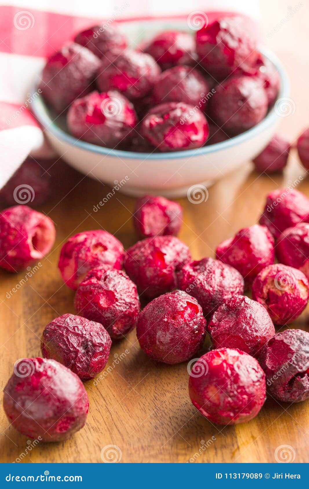 Freeze dried cherries. stock image. Image of nutrition 113179089