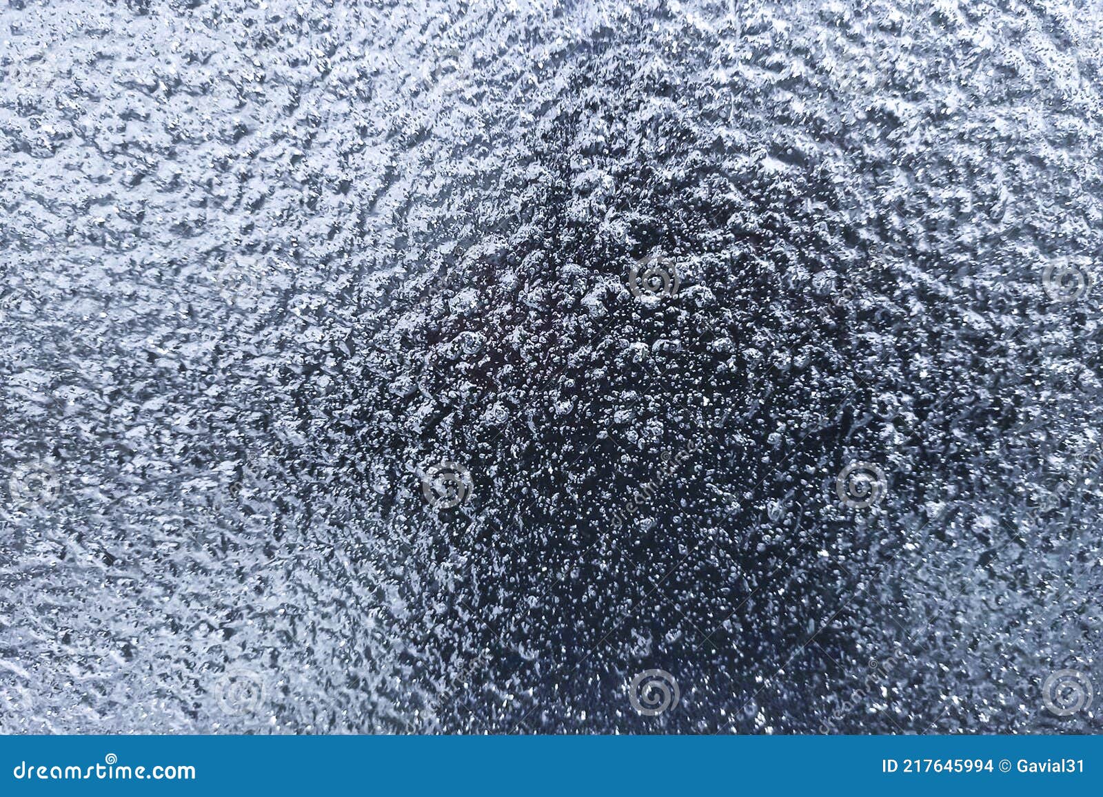 Freezing Rain Ice on Car Window Glass. Frozen Water on the Window ...