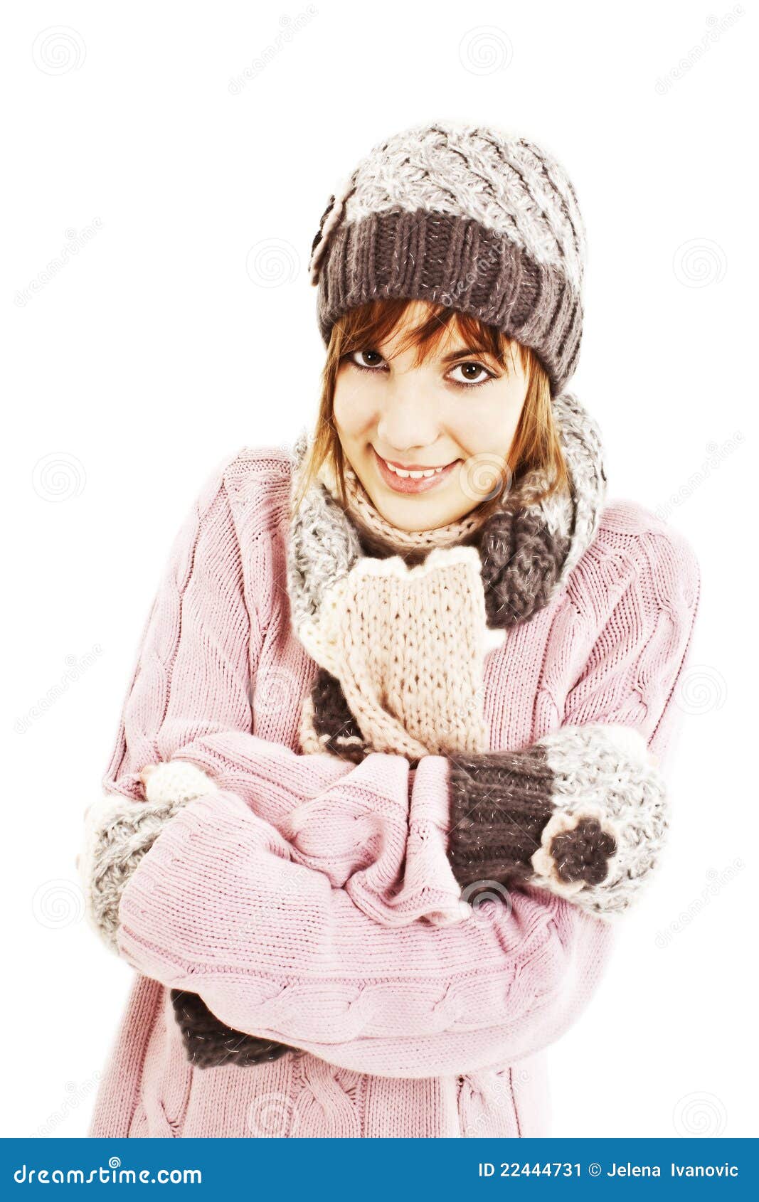 Freezing Teenage Girl Stock Image - Image: 22444731